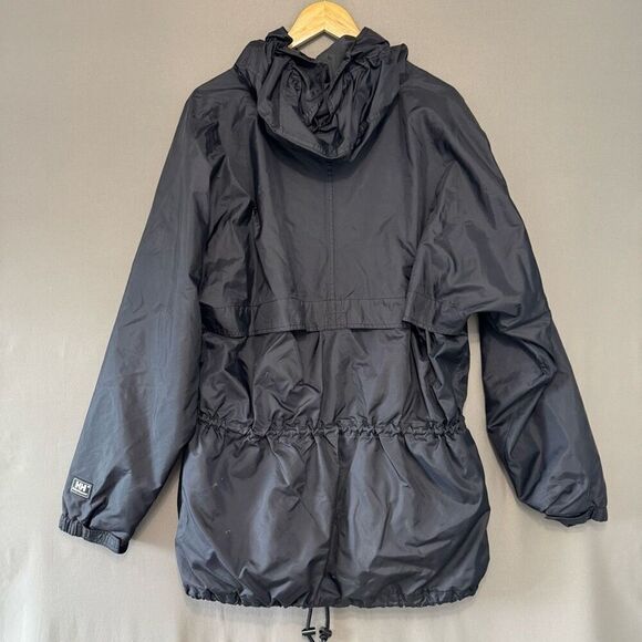Helly Hansen Black Packable Zip Up Jacket Size Large Nylon Polyester Winter - Picture 2 of 14
